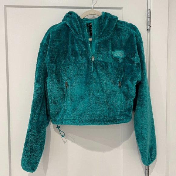 NWOT THE NORTH FACE Women's Osito ¼ Zip Hoodie, Jewel Tone Green, S - Picture 7 of 10